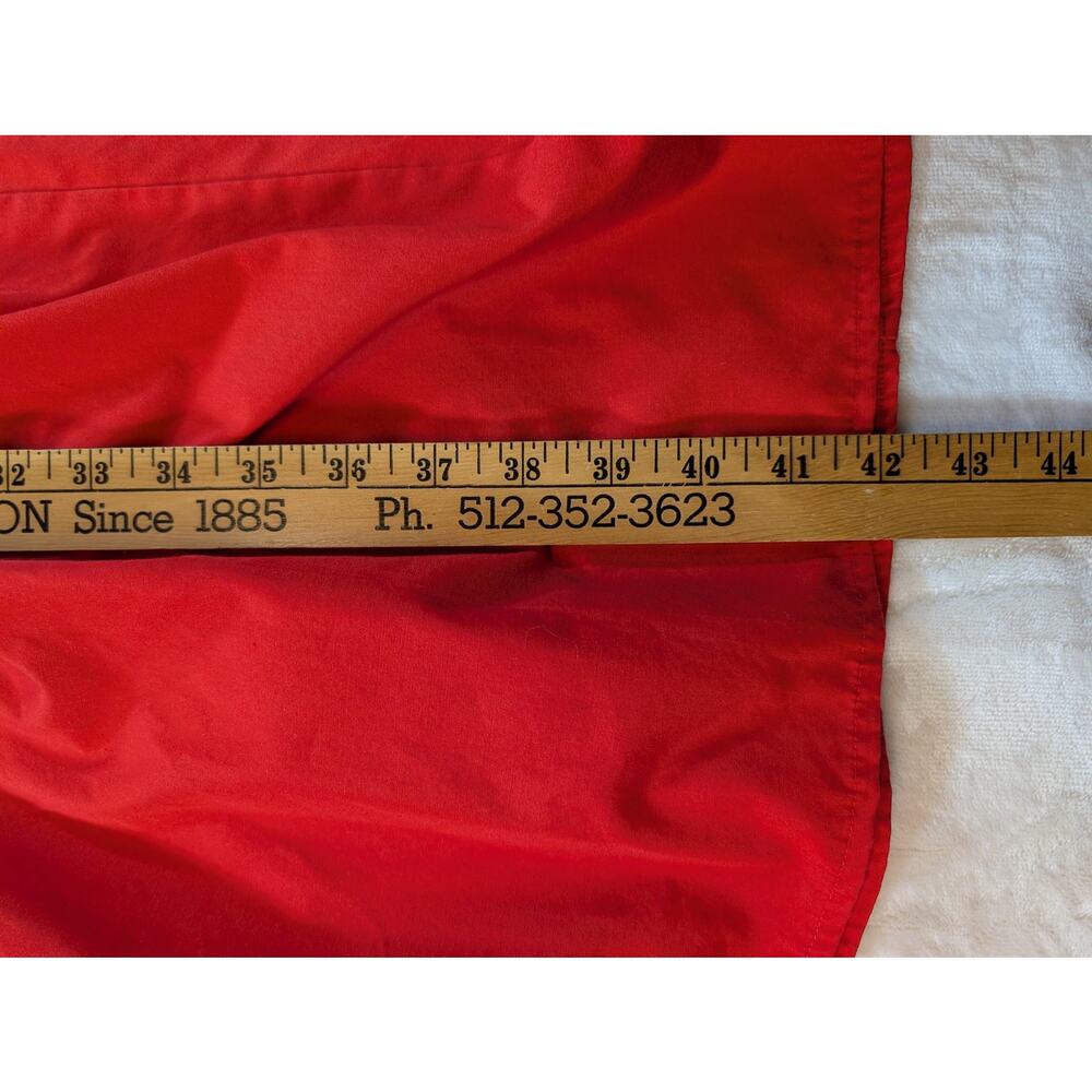 Vintage Red Prairie Dress Puff Sleeve Belted Cotton Western Cottagecore USA 12 - Picture 7 of 7